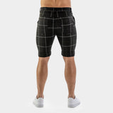 Ultra Stretch -chinohousushortsit - musta ruudullinen