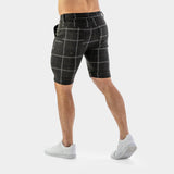 Ultra Stretch -chinohousushortsit - musta ruudullinen