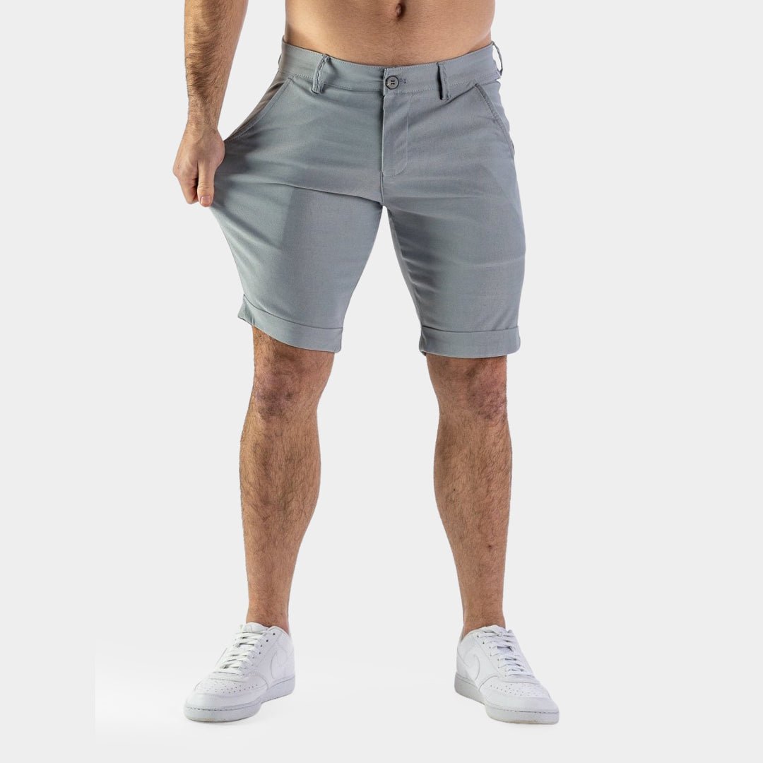 Shop Online Mens Grey Stretch Chino Shorts