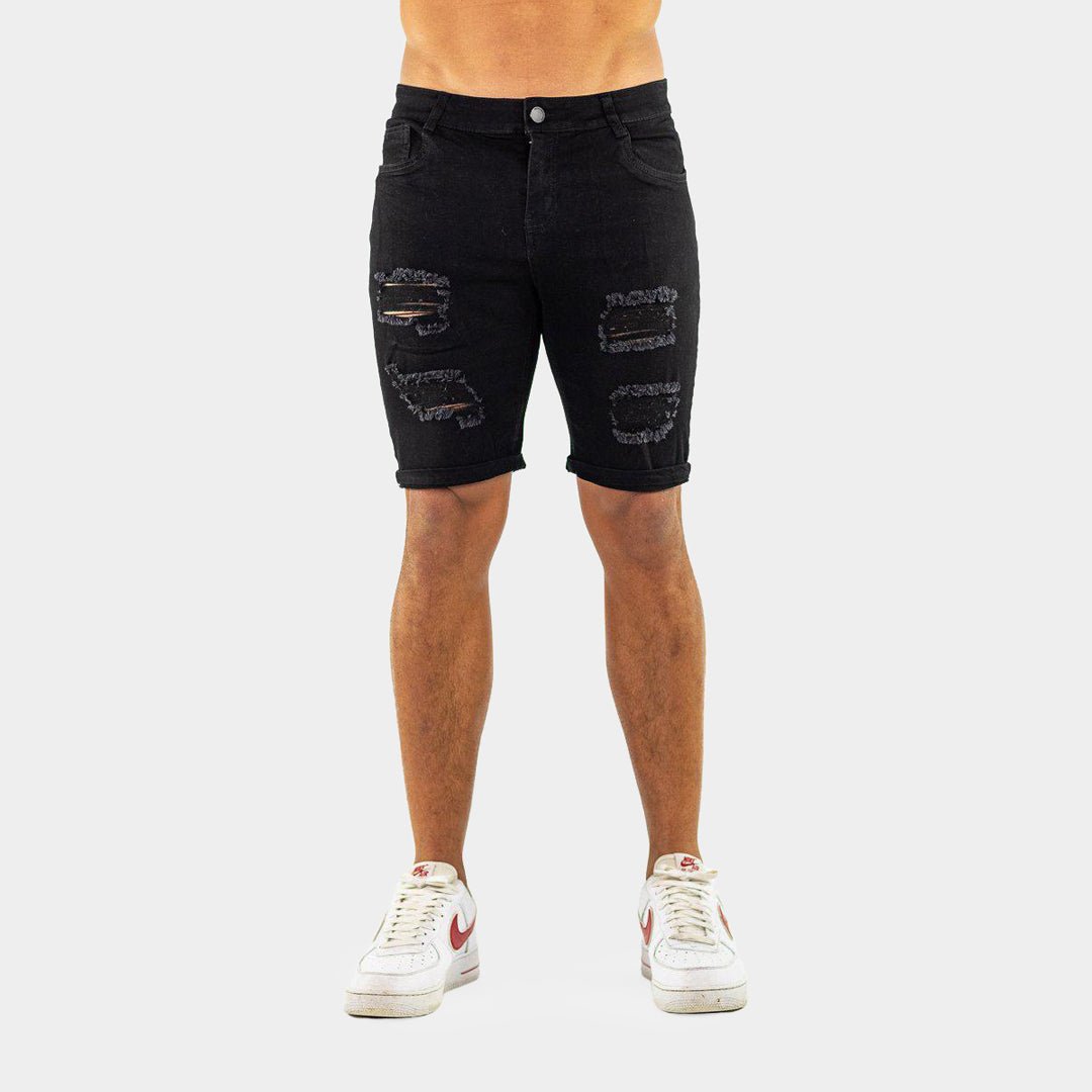 HiLY Mens Stretch Ripped Denim Shorts Casual India  Ubuy