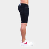 Shorts aus ultra-elastischem Denim - Schwarz 
