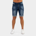 Ultra Stretch Denim Shorts Deep Indigo Fade