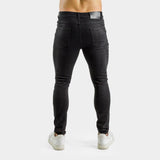 Ultra Stretch Jeans - Skinny Fit - Black Ripped & Repaired