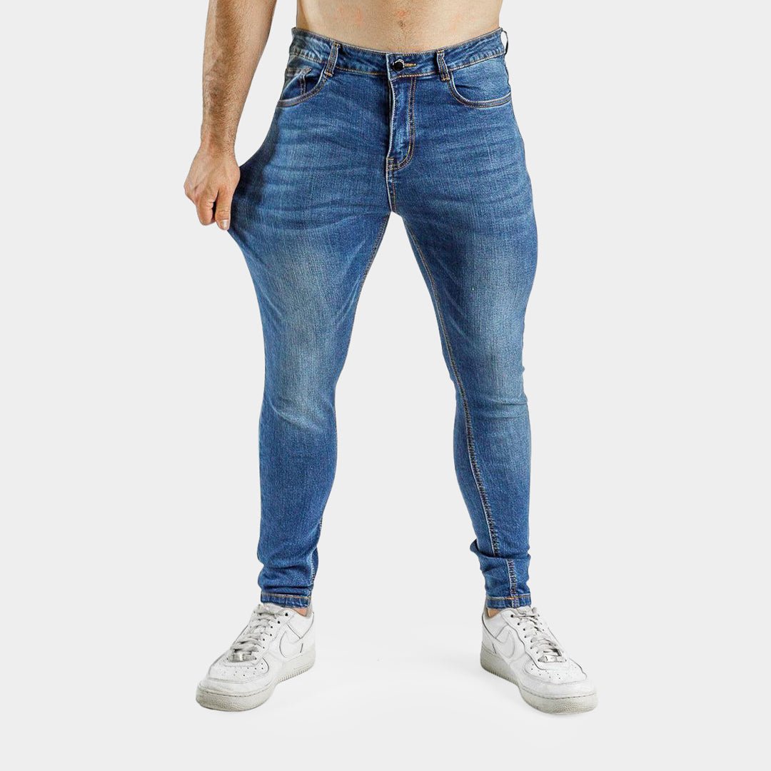 best mens skinny fit jeans blue stretch