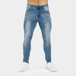 Blue Skinny Fit mens jeans with stretch denim